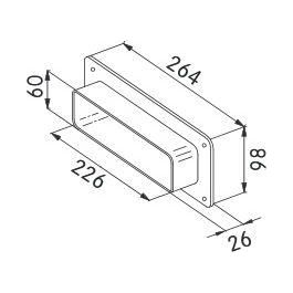 Franke Raccordo a Parete Rettangolare 112.0040.360