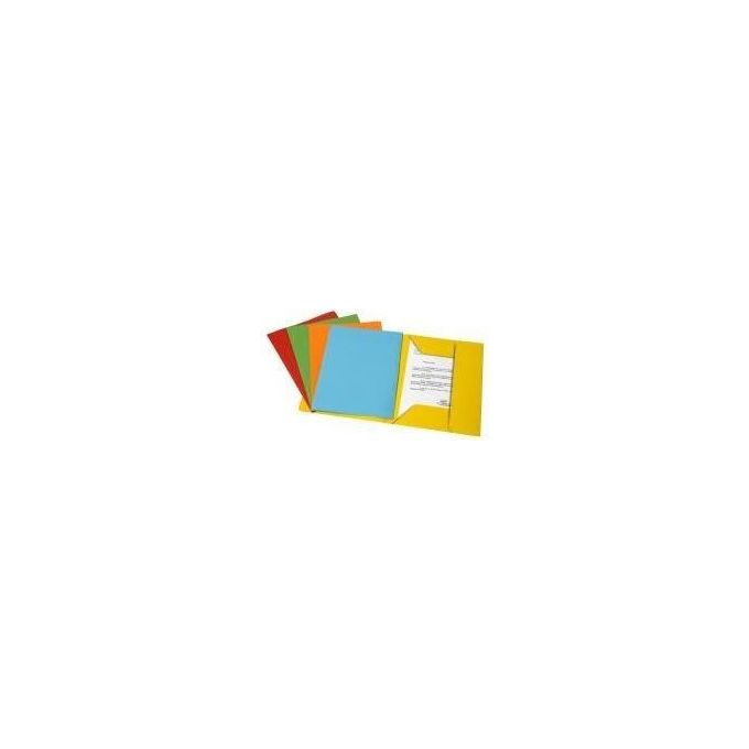 Fraschini Confezione da 25 Cartelline Bristol 3lembi blu