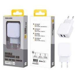 Caricatore Universale 2 Usb Slot Bianco