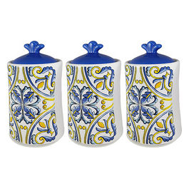 Vietri Barattolo in Ceramica 3 Pezzi