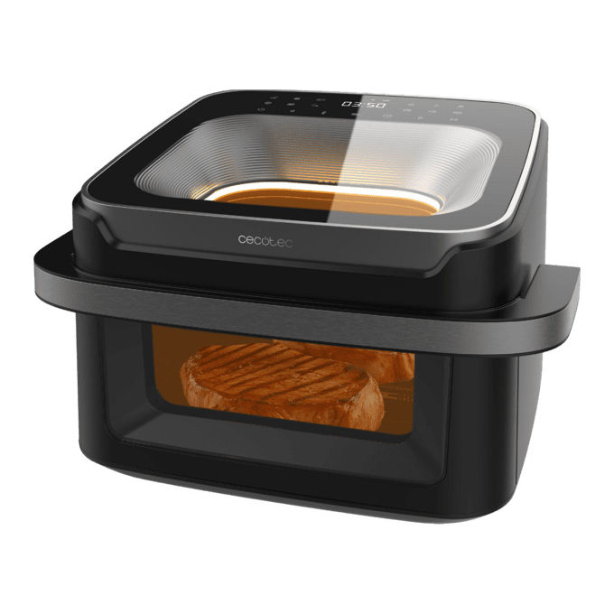 Cecotec A01_EU01_117404 Cecofry Advance 10000 Full Vision Friggitrice ad aria 10 L 2200 W 12 programmi Touchscreen a colori finestra visuale doppia colore Nero