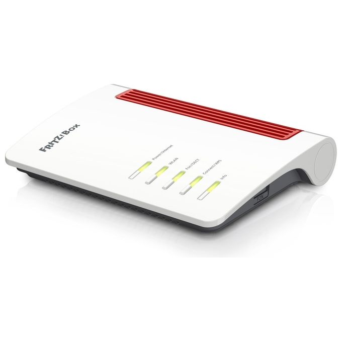 Avm fritz! box 4050 router wi-fi 6 dual band fino a 3.000 mbit/s, per modem operatore e ont, 1x wan gb, 3x lan gb, 1x usb, access point, mesh, dect, media server, vpn, voip