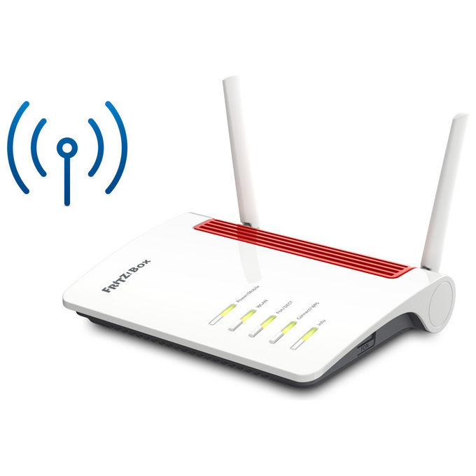 Fritz Box 6850 Router 266 Mbps (Bianco - Rosso)