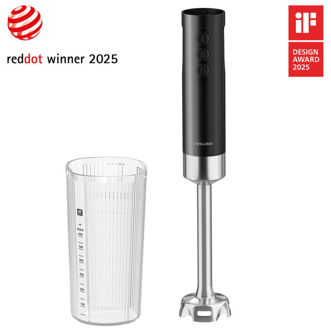 Zwilling XTEND Frullatore immersione senza fili 250 W 3 velocita' Batteria ricaricabile 12 V colore Nero