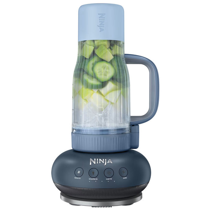immagine di FRULLATORE NINJA BLENDBOSS TUMBLER BLENDER, Potenza 1100 W, Caraffa da 0.71 l, 1 velocità, Plastica e alluminio, Crush Blade, Azzurro