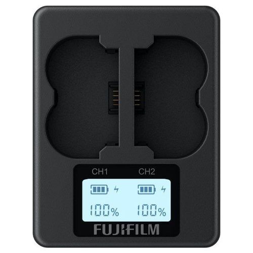 Fujifilm BC-W235 Caricabatterie Doppio per Batterie Fujifilm NP-W235 Nero