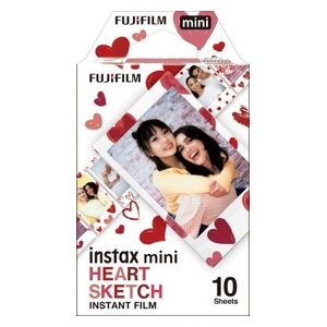 Fujifilm instax mini Film Heart Sketch Pellicola per Istantanee 10 Pezzi 54x86mm
