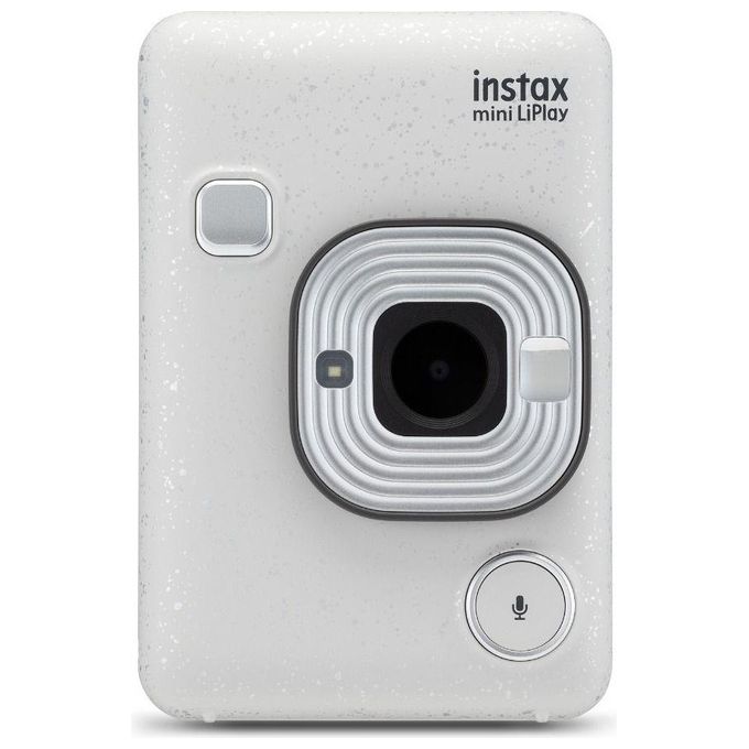 Fujifilm Instax Mini LiPlay Fotocamera Ibrida Istantanea e Digitale Stone White