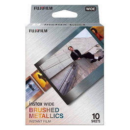 Fujifilm, Instax Wide Pellicola Colori, Bordo Metallo Spazzolato, 10 Fogli