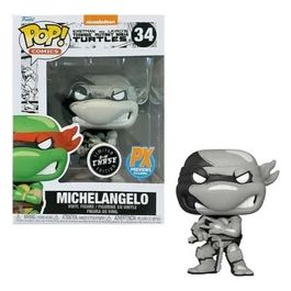 Pop! Comics TMNT Michelangelo Black e White Limited Edition 34