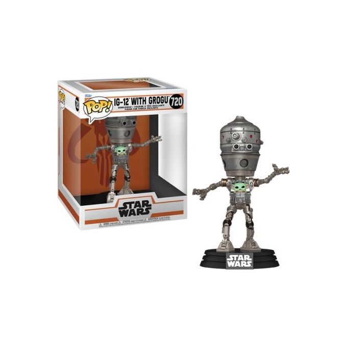 Funko Pop! Deluxe Star Wars The Mandalorian Ig12 With Grogu 720