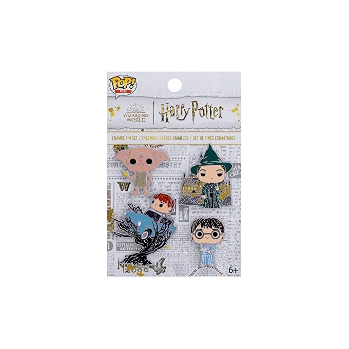 Funko Pop! Pin Mini Harry Potter Anniversary Set 4 Pezzi