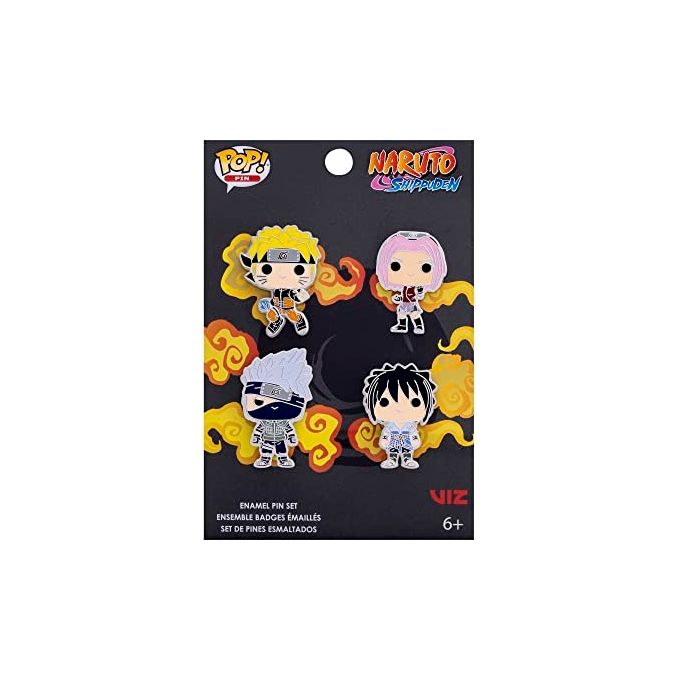 Funko Pop! Pin Mini Naruto Team 7 Set 4 Pezzi