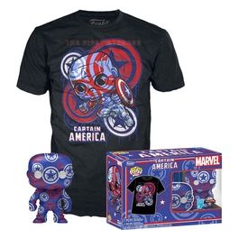 Pop! TeePop Marvel Patriotic Age Captain America Taglia XL