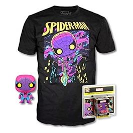 Pop! TeePop Pocket Spider-Man Blacklight Taglia L