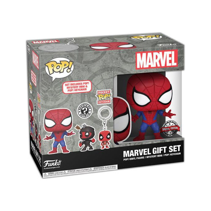 Funko, Set Regalo Marvel, Retail Box, Figure, Portachiavi, Mini Figure