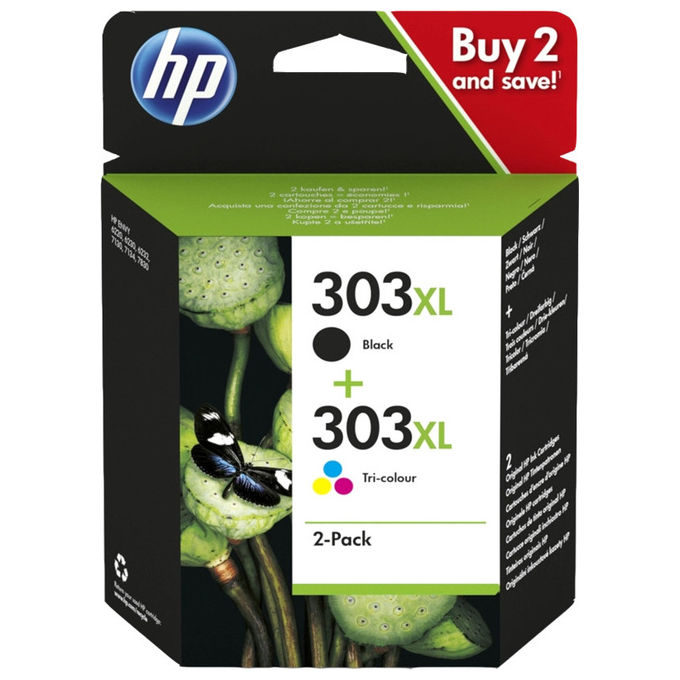 GandG cartuccia inkjet rigenerata hp 303xl 1R0303C-G multipack cmy ciano magenta giallo 18,6 ml 415 pagine per colore