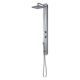 Pannello Doccia G-Style Plus Grigio/Argento Metallo 130x20x41 Cm