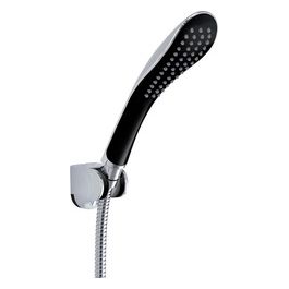 Doccetta Con Flessibile E Supporto Set Doccia G-Tendence Cromato/Nero Metallo 30x6x25 Cm