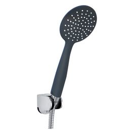 Doccetta Con Flessibile E Supporto Set Doccia G-Tendence Cromato/Nero Metallo 30x10,5x25 Cm