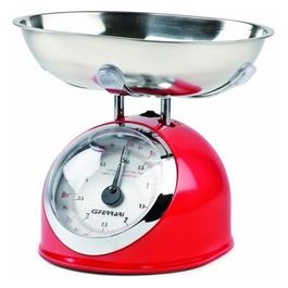 Bilancia da Cucina Meccanica Capacita' 5 Kg Funzione Tara Rosso