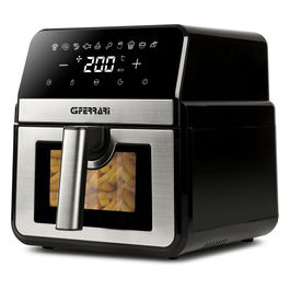 G1019600 FRIGGISANO 2X Friggitrice ad Aria Capacità 8.5 Litri Potenza 2100 Watt con Doppia Resistenza colore Nero