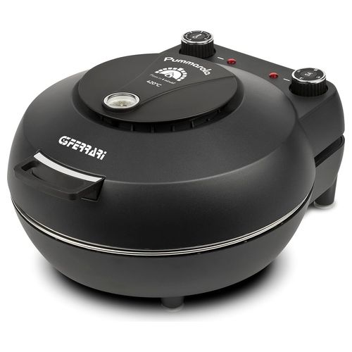 G10199 Pummarola Fornetto Pizza Ø31cm Termostato Regolabile fino a 420°C 1200W 2 Pietre Refrattarie Nero Opaco