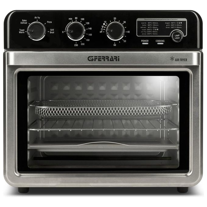 G3 Ferrari G10221 Forno Air Fryer Multifunzione 32 L, 2000 W, 5 Programmi di Cottura, 6 Resistenze, Temperatura Regolabile fino a 230 °C, Display con 