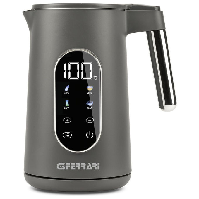 G3 Ferrari G10205 Bollitore Elettrico Tisaniere Tech 1.7 Litri 4 Programmi Display Touch Grigio