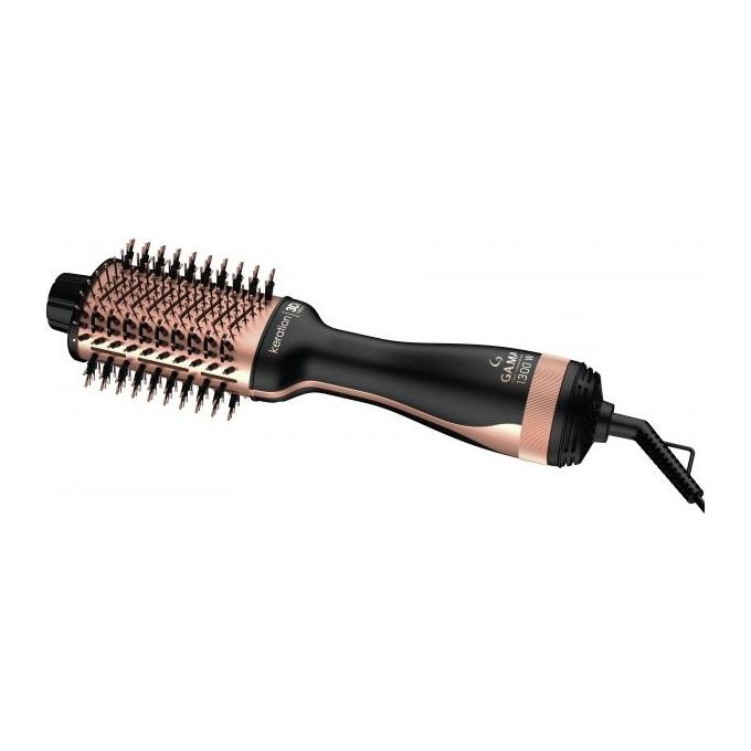 Ga.Ma Spazzola GH4001 Keratin 1000W Nero-Rosa Styling Professionale 3D Therapy per Capelli Perfetti ogni Giorno