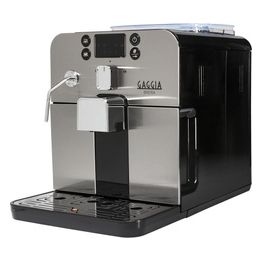 Gaggia RI9305/11 Brera Macchina da Caffè Automatica per Espresso e Cappuccino Caffè in Grani o Macinato 1400 W Argento/Nero Brera Black Solo Macchina