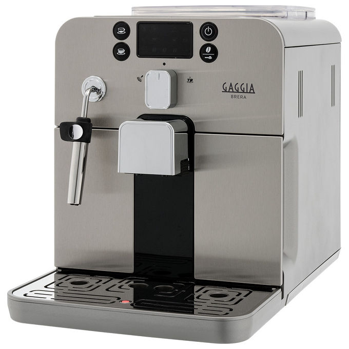 Gaggia brera macchina caffe' automatica espresso cappuccino grani macinato argento
