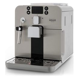 Gaggia RI9305/01 Brera Macchina da Caffè Automatica per Espresso e Cappuccino Caffè in Grani o Macinato 1400W 100% Made in Italy Argento Argento Solo Macchina