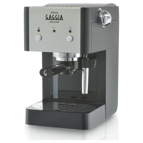 Gaggia RI8425/11 Gran Gaggia Deluxe Macchina da Caffè Espresso Manuale con Erogatore di Vapore Nera 