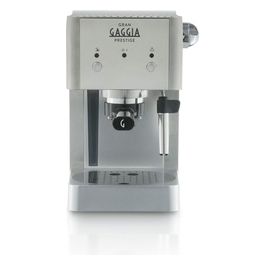 Granprestige Macchina da Caffè Espresso Manuale, per Macinato e Cialde, Argento