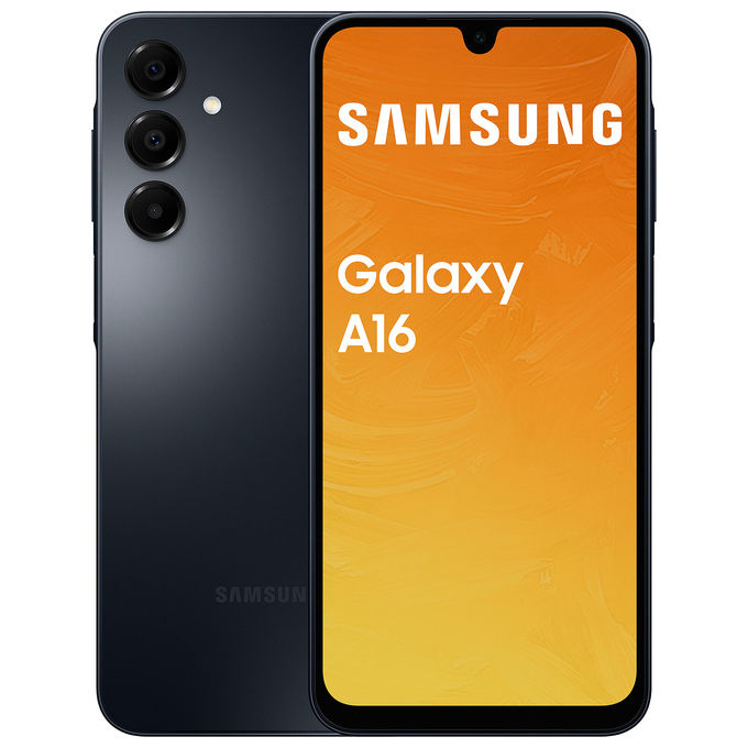 Samsung SM-A165FZKBEUE Galaxy A16 Smartphone 4G 6.7'' Super AMOLED 4GB RAM 128GB Dual SIM Batteria 5000 mAh IP54 colore Nero