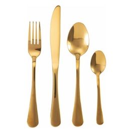 5Th Avenue Set 24 Posate Oro Lucido In Acciaio