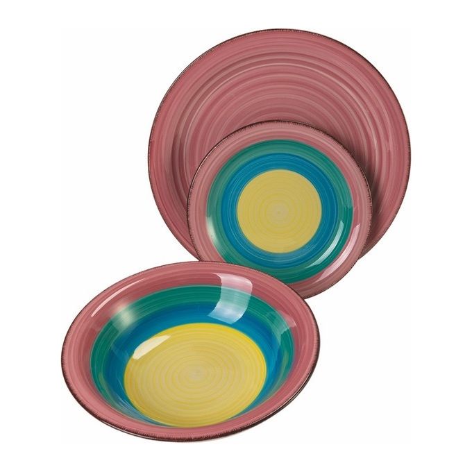 Galileo Corfu' Servizio Tavola 18 Pezzi In Stoneware