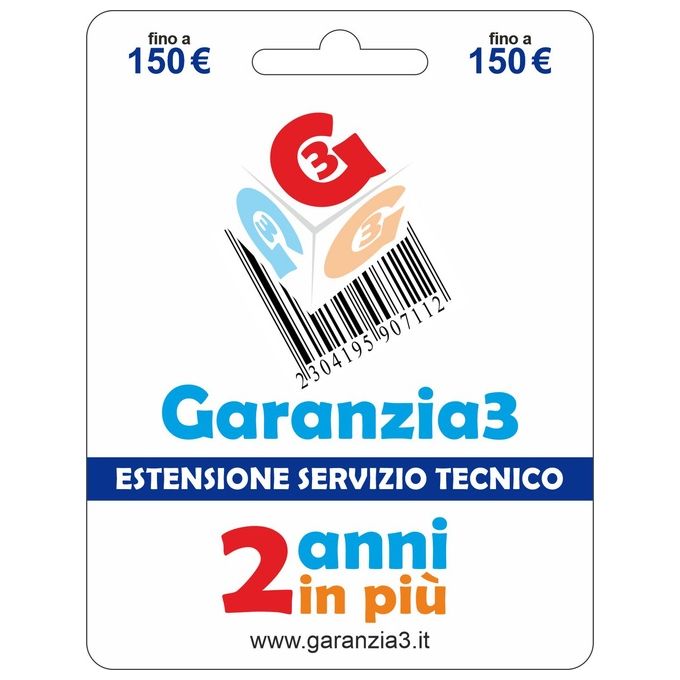 Garanzia3 Estensione Servizio Tecnico 2 Anni Massimale 150 Euro Elettronica Elettrodomestici Informatica Telefonia senza Franchigia
