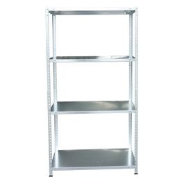 Scaffale In Metallo a bulloni 4 ripiani portata a ripiano 45 kg 147x75x30 