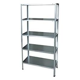 Scaffale In Metallo a bulloni 5 ripiani portata a ripiano 50 kg 187x100x30
