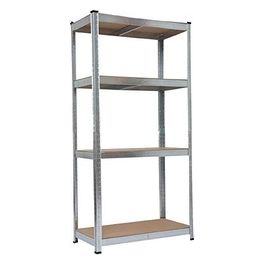 Scaffale Metallo e Legno 4 ripiani portata a ripiano 150Kg 160x80x40 