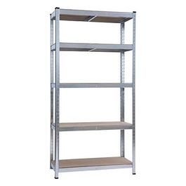 Scaffale Metallo e Legno 5 ripiani portata a ripiano 175Kg 180x90x40