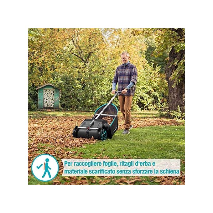 SCOPA PER FOGLIE DA GIARDINO RASTRELLO RACCOGLIFOGLIE IN ACCIAIO - Foto 5