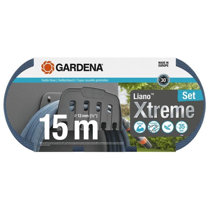 Gardena Tubo in Tessuto Liano Xtreme 1/2 15mt Set  Supporto