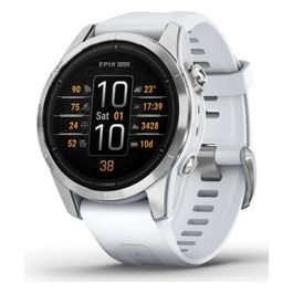 epix Pro (Gen 2) Standard Edition 42mm 1.2" Amoled GPS Outdoor Sport Salute Notifiche Silver con cinturino Whitestone