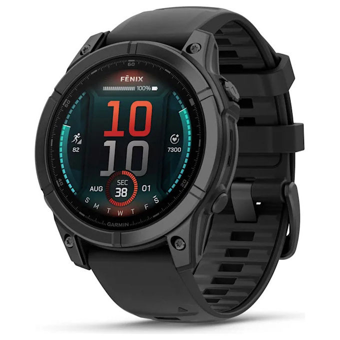 Garmin fenix e smartwatch 47mm 1.3 amoled touchscreen gps 90 app per lo sport mappe stainless slate gray & black