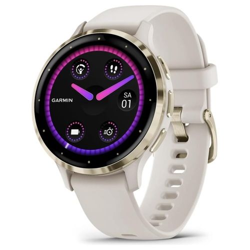 010-02785-04 Venu 3S Smartwatch Display AMOLED 3,05 cm (1,2") Risoluzione 390 x 390 Pixel GPS Wi-Fi 8 GB colore Oro Avorio