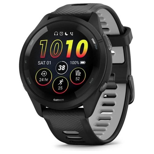 010-02810-10 Forerunner 265 Smartwatch GPS AMOLED 1.3" 46mm Cardiofrequenzimetro SpO2 Batteria 15 giorni colore Nero