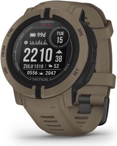 Garmin Instinct 2 Solar Tactical Smartwatch 45mm Ricarica Solare Kill Switch Visore Notturno GPS Cardio Connect IQ Coyote Tan